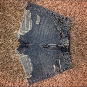 Ripped Jean Shorts